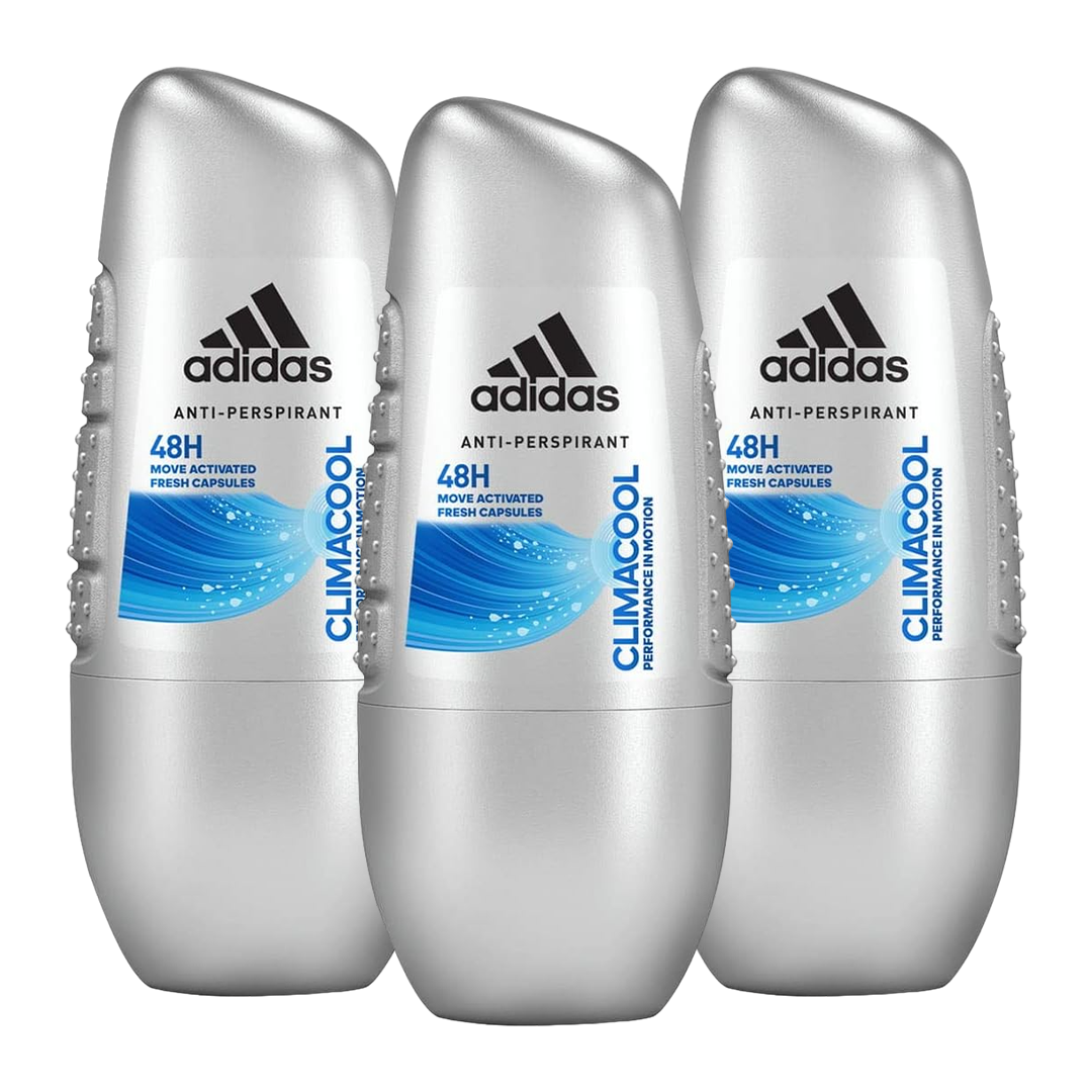 Adidas Climacool 48H Anti-Perspirant Roll-On For Him - Pack Of 3