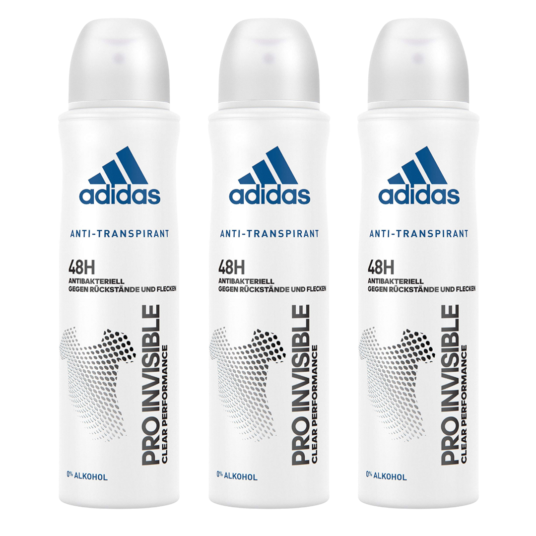 Adidas Pro Invisible 48H Anti-Perspirant Spray Deodorant For Her - Pack Of 3
