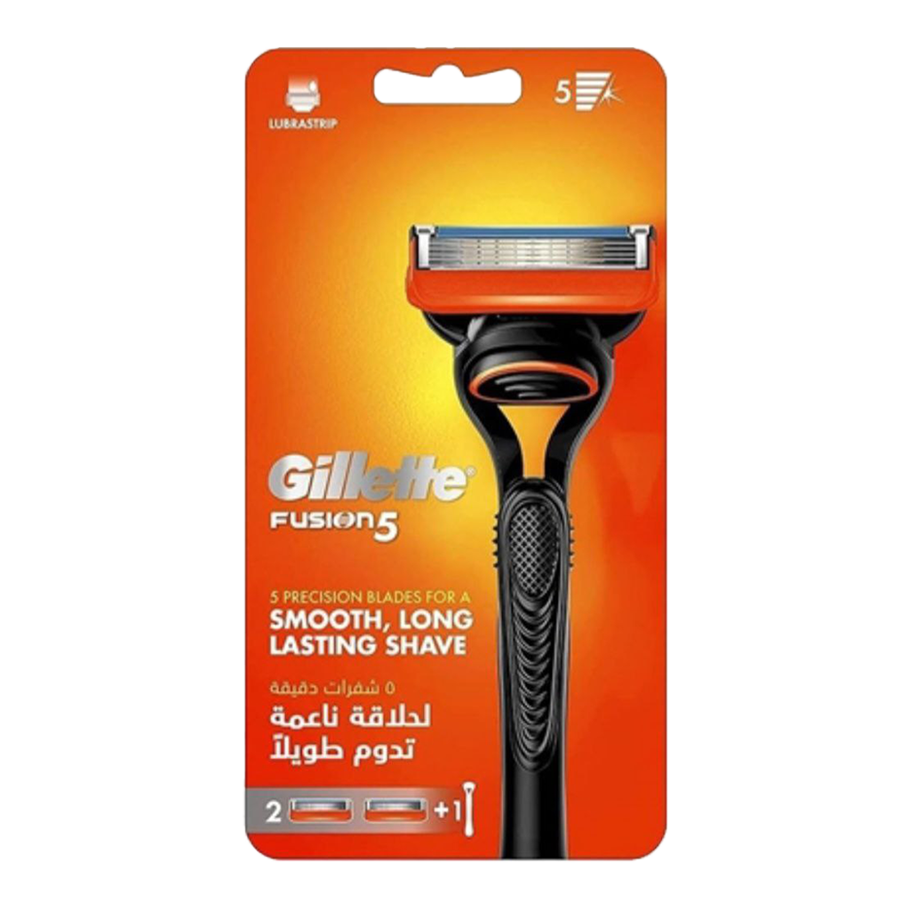 Gillette Fusion 5 Razor Handle With 2 Extra Blade - 3Pcs