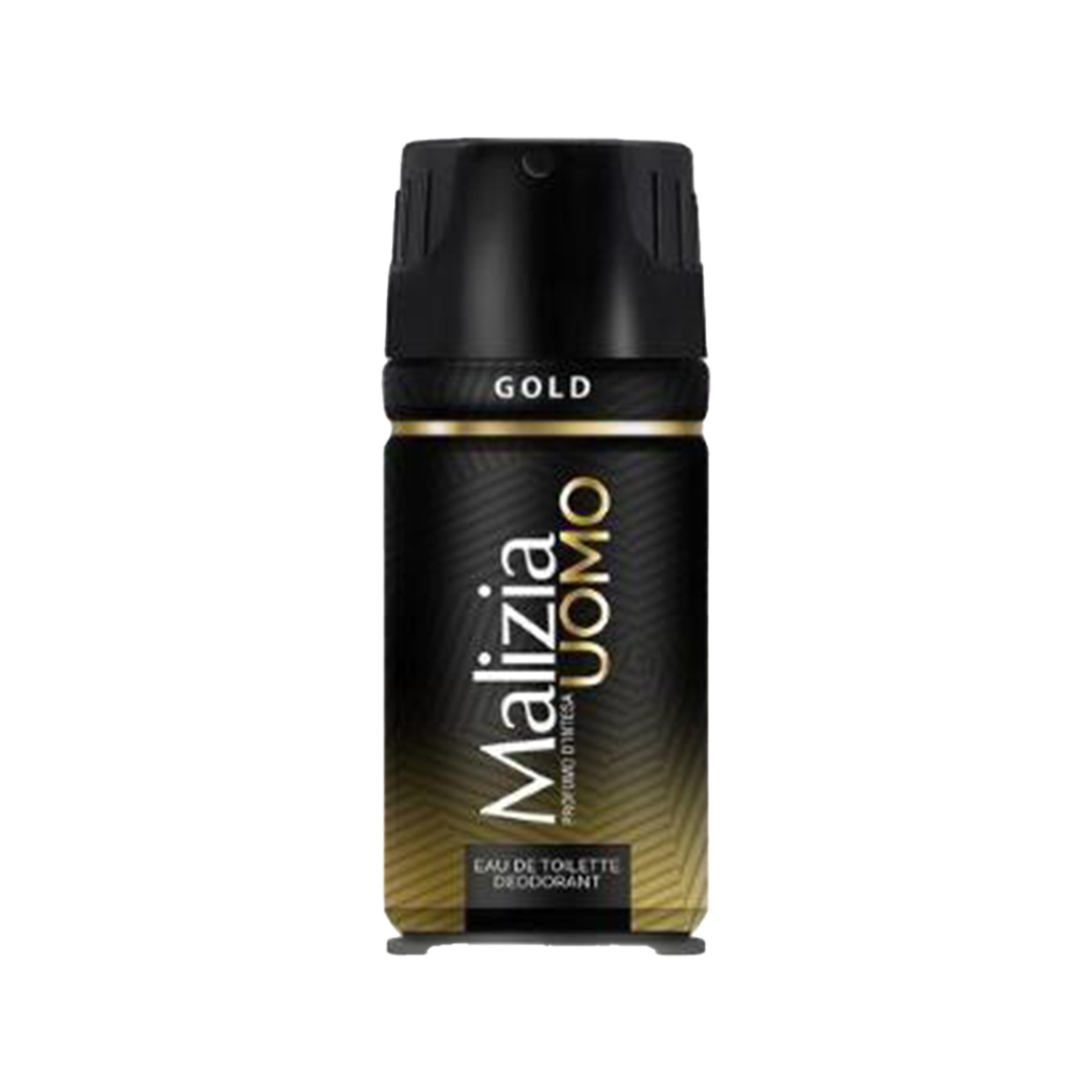 Malizia Uomo Gold Eau De Toilette Deodorant Pour Homme - 150ml
