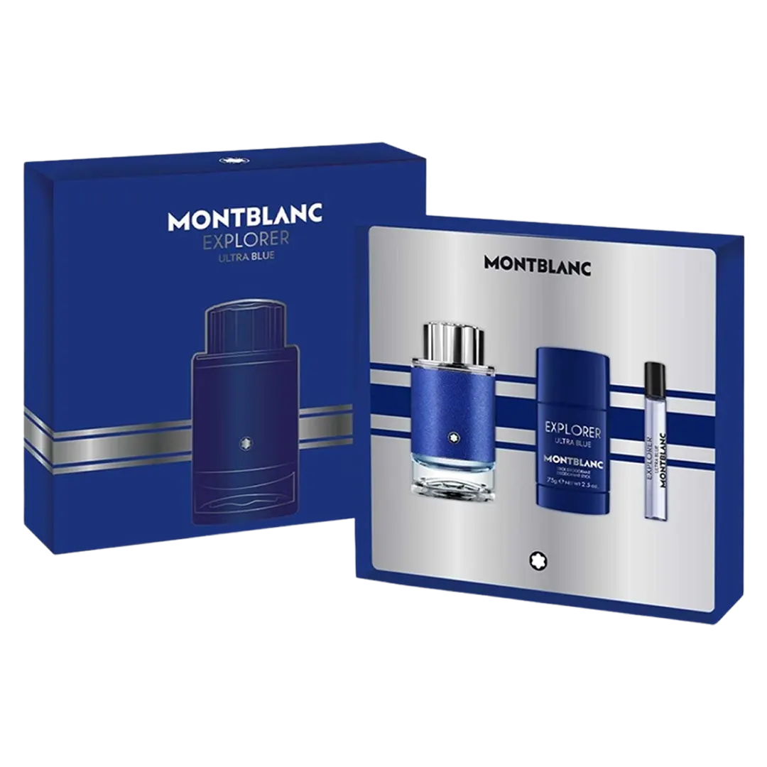 Mont Blanc Explorer Ultra Blue Eau De Parfum Men's Gift Set - 2 Versions